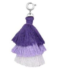 Kinsley Armelle NWT Maker Collection - Silver Royal Triple Tassel Charm